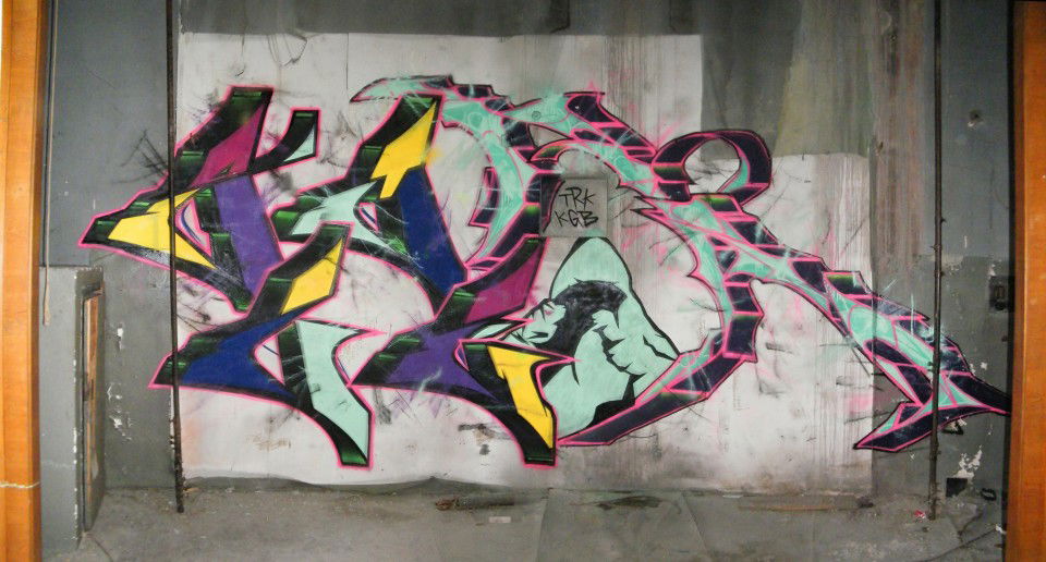 Graffiti Wall in Chemnitz - Photo by ZURE - TRK, OSF, CFF (2013)