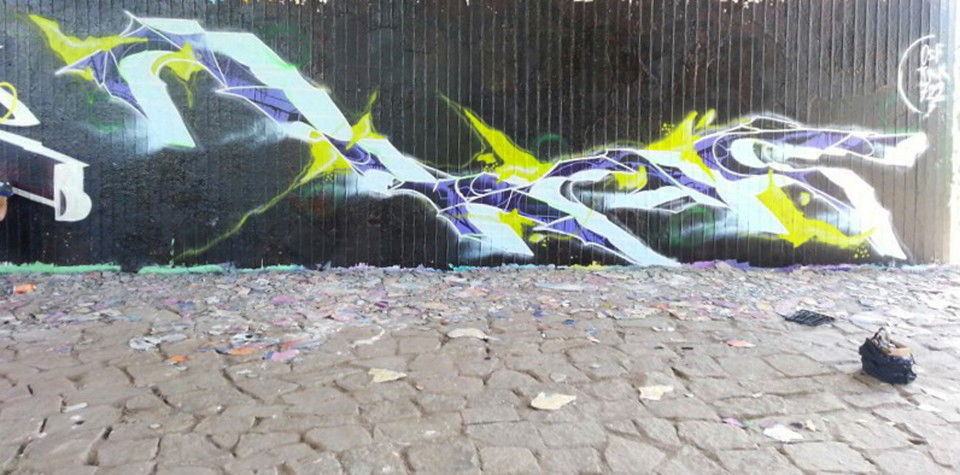 Graffiti Wall in Dresden - Photo by ZURE - TRK, OSF, CFF (2013)