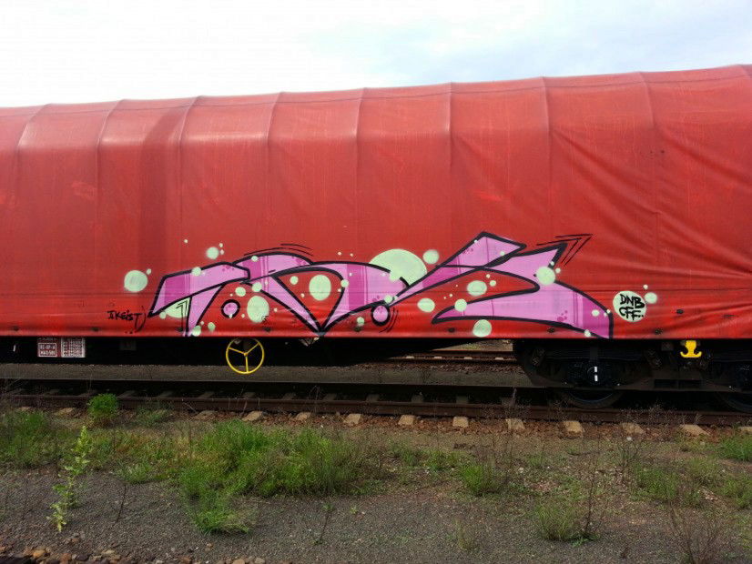 Graffiti Train in Dresden - Photo by ZURE - TRK, OSF, CFF (2013)