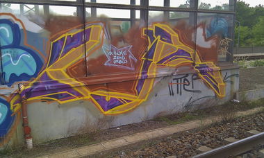 Graffiti Bombing in Dresden - Photo by ZURE - TRK, OSF, CFF (2011)