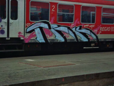 Graffiti Train in Dresden - Photo by ZURE - TRK, OSF, CFF (2012)