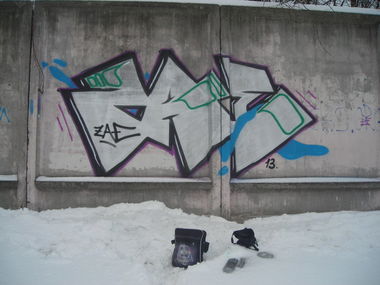 Graffiti Wall in Kyiv - Photo by Zaehavshiy - trainline (2013)