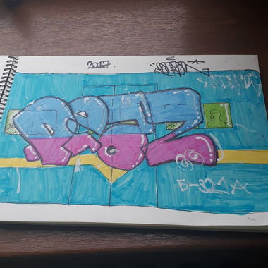 Graffiti Sketch - Photo by Zaerone - peaz, vandalism, sketch (2017)