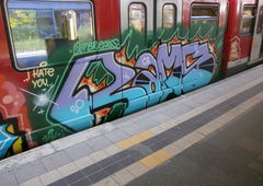 Graffiti Train in Hamburg - Photo by Zane_one - Rams, Teck, Teck9 (2013)