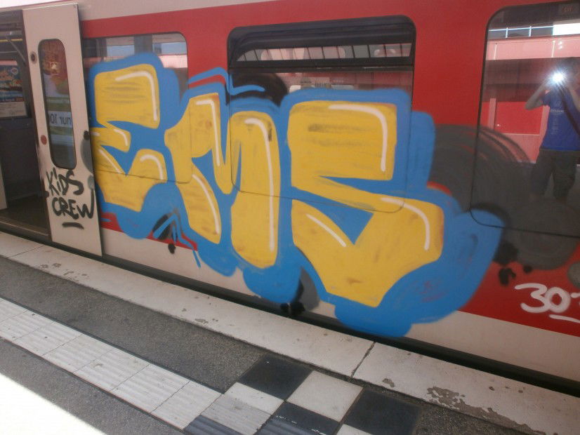 Graffiti Train in Hamburg - Photo by Zane_one - Ems, train, kids (2013)