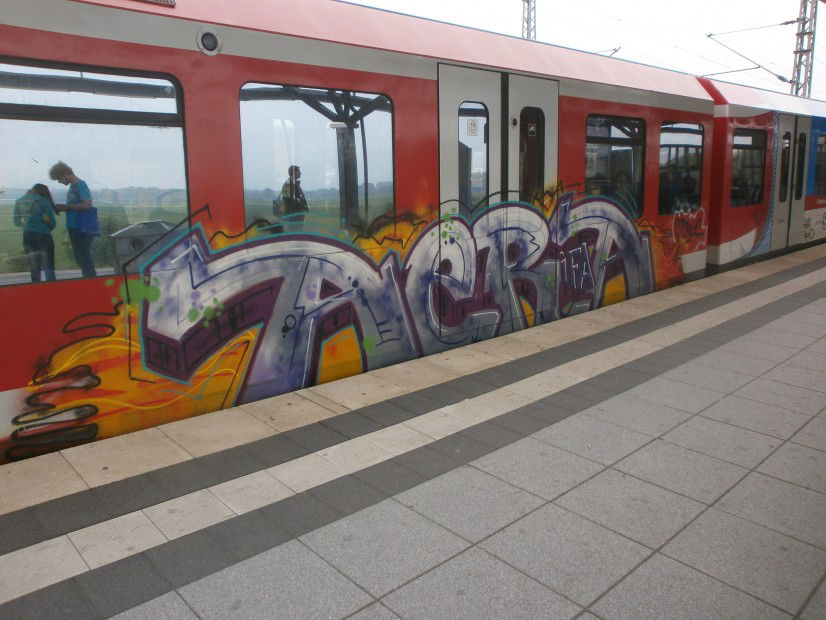 Graffiti Train in Hamburg - Photo by Zane_one - Aera, Round, Train (2013)