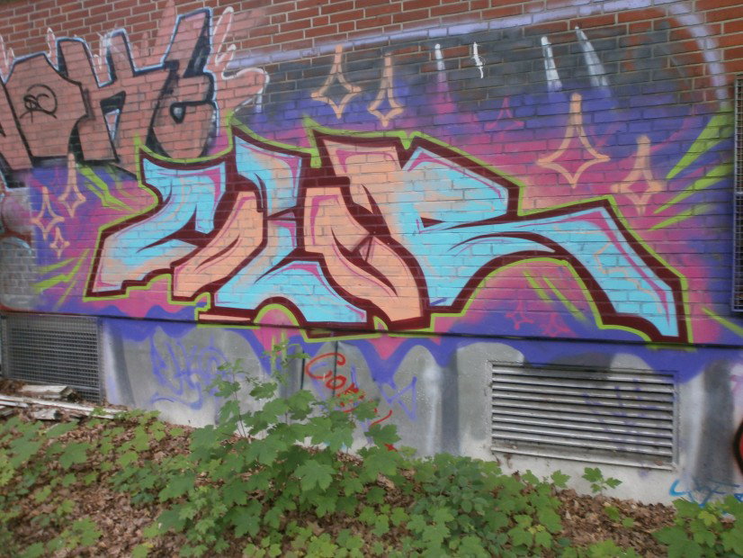 Graffiti Wall in Hamburg - Photo by Zane_one - color, trainline, hamburg