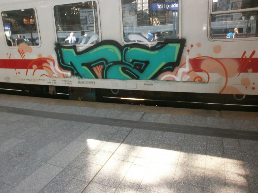 Graffiti Train - Photo by Zane_one - ra, hamburg, db (2013)