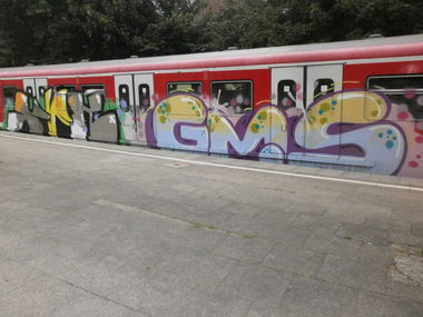 Graffiti Train in Hamburg - Photo by Zane_one