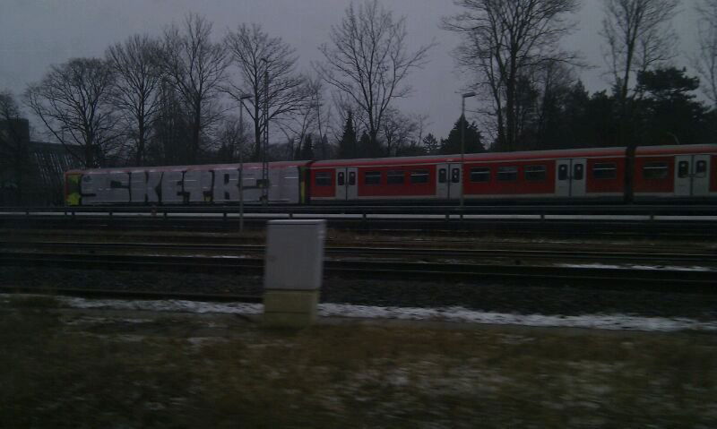 Graffiti Train in Hamburg - Photo by Zane_one - ske, tba, wholecar (2012)