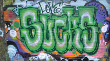 Graffiti Bombing in Hamburg - Photo by Zane_one - love, sucks, sucks (2013)