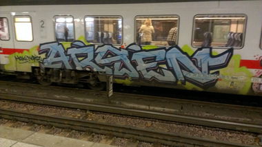 Graffiti Train in Hamburg - Photo by Zane_one - arsen (2013)