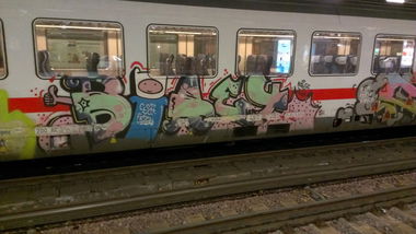 Graffiti Train in Hamburg - Photo by Zane_one - bibey (2013)