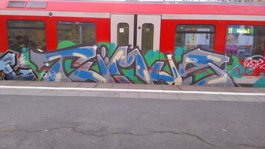 Graffiti Train in Hamburg - Photo by Zane_one - Tümus, reik, süra (2013)