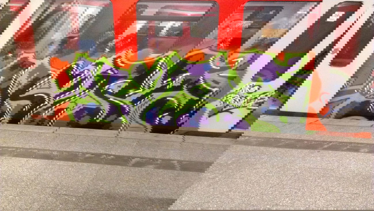 Graffiti Train in Hamburg - Photo by Zane_one - 180, sn (2013)