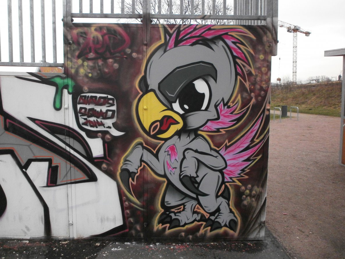 Graffiti Wall in Hamburg - Photo by Zane_one - brd, birds, zed (2014)
