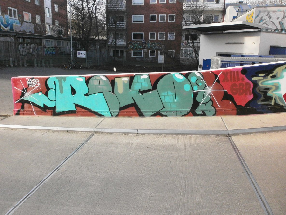 Graffiti Wall in Hamburg - Photo by Zane_one - Reko, gbr (2014)