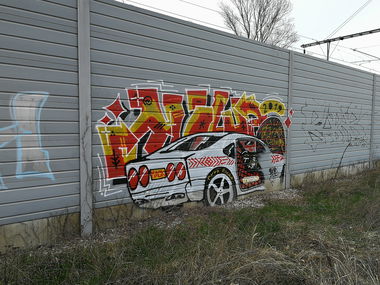 Graffiti Wall in BERLIN  - Photo by Zecke247 - Car