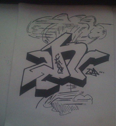 Graffiti Sketch - Photo by Zeor - NWP, CREW