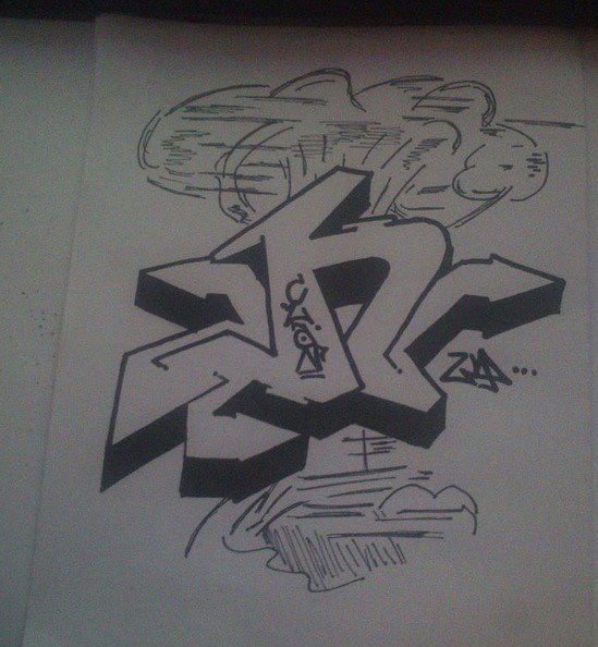 Graffiti Sketch - Photo by Zeor - NWP, CREW