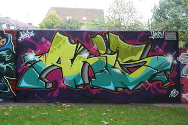 Graffiti Wall in Dortmund - Photo by ZerOne - ANIS (2013)
