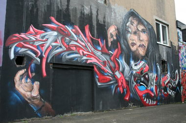 Graffiti Wall in Dortmund - Photo by ZerOne - OMS, KIBE (2013)