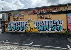 Graffiti Wall in Luxembourg - Photo by ZeroGraffiti - Seop, JesusSaves (2023)