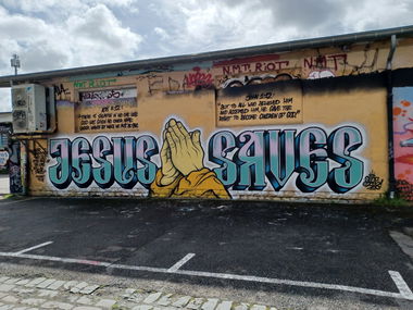 Graffiti Wall in Luxembourg - Photo by ZeroGraffiti - Seop, JesusSaves (2023)