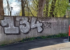 Graffiti Wall in Luxembourg - Photo by ZeroGraffiti - 134, Brosh, LMS