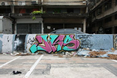 Graffiti Bombing in Bangkok - Photo by ZiER - jks, jokers, 121 (2012)