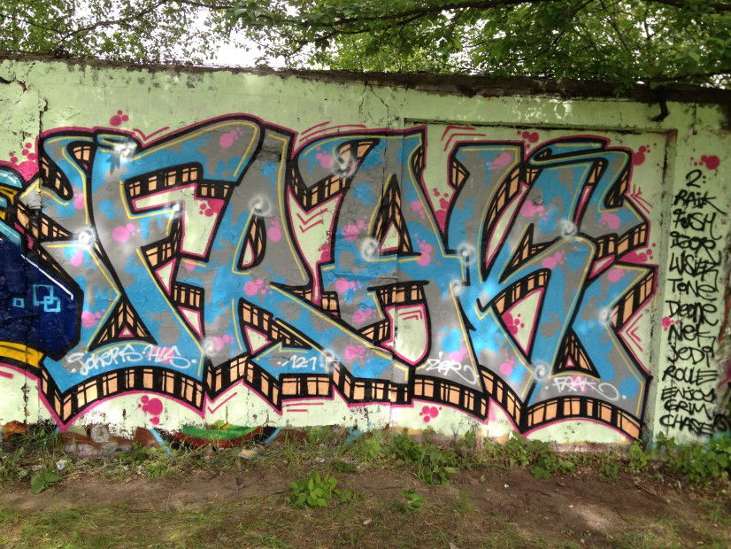 Graffiti Wall in Berlin - Photo by ZiER - frak, jks, jokas (2012)