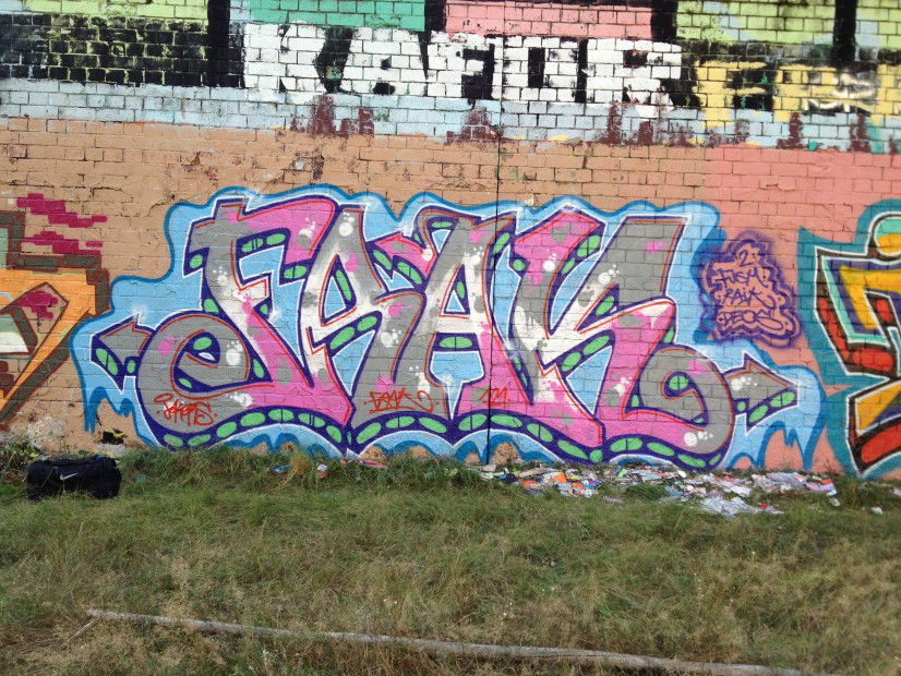 Graffiti Wall in Berlin - Photo by ZiER - frak, jks, jks121 (2012)
