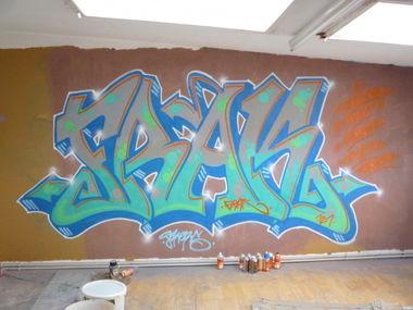 Graffiti Wall in Berlin - Photo by ZiER - frak, jks, 121 (2012)