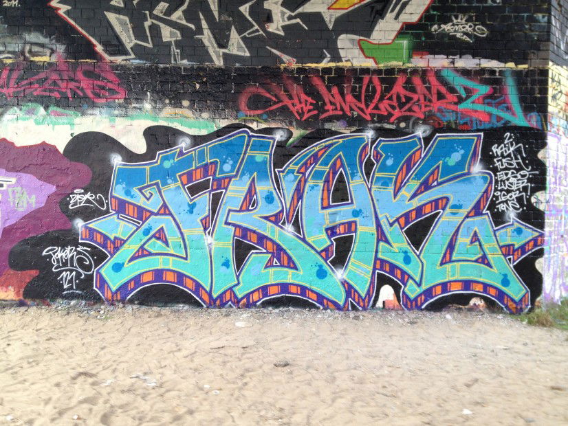 Graffiti Wall in Berlin - Photo by ZiER - frak, jks, jks121 (2012)