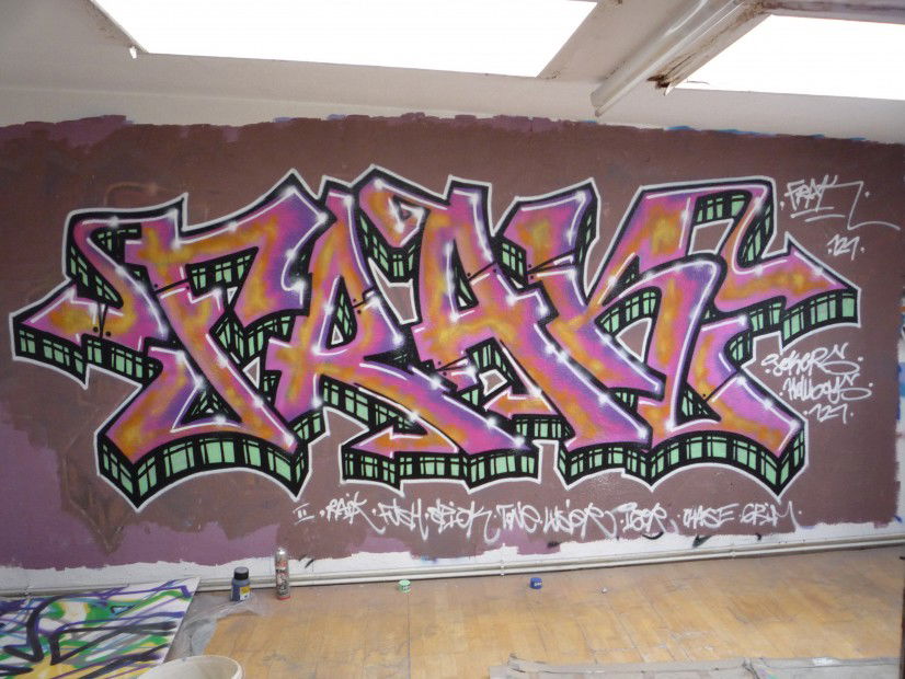 Graffiti Wall in Berlin - Photo by ZiER - frak, jks, jks121 (2012)