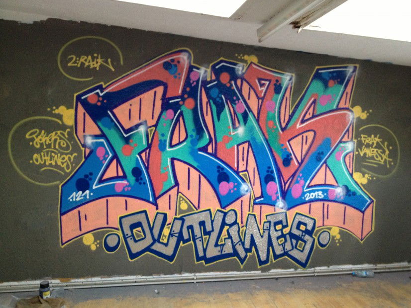 Graffiti Wall in Berlin - Photo by ZiER - frak, jks, jokers (2013)