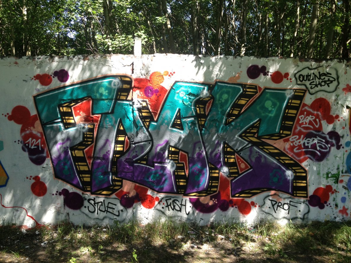 Graffiti Wall in Berlin - Photo by ZiER - frak, jks, jks121 (2013)