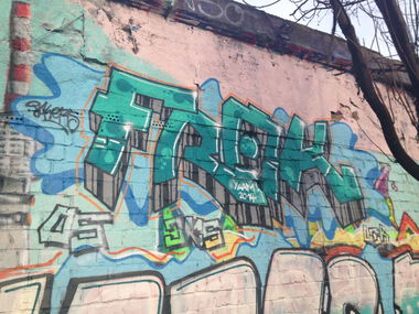 Graffiti Wall in Berlin - Photo by ZiER - frak, jks, jks121 (2014)