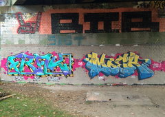 Graffiti Wall in Deutschland - Photo by ZiER - frak, moek, jks (2014)