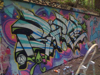 Graffiti Wall in Berlin  - Photo by Zipe196 - akf, sipe, zipe (2013)