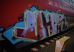 Graffiti Train - Photo by Zivilpolizist - UHUS, UHUZ, YUQS