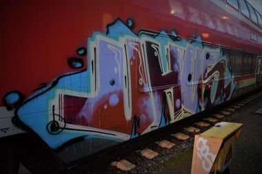 Graffiti Train - Photo by Zivilpolizist - UHUS, UHUZ, YUQS