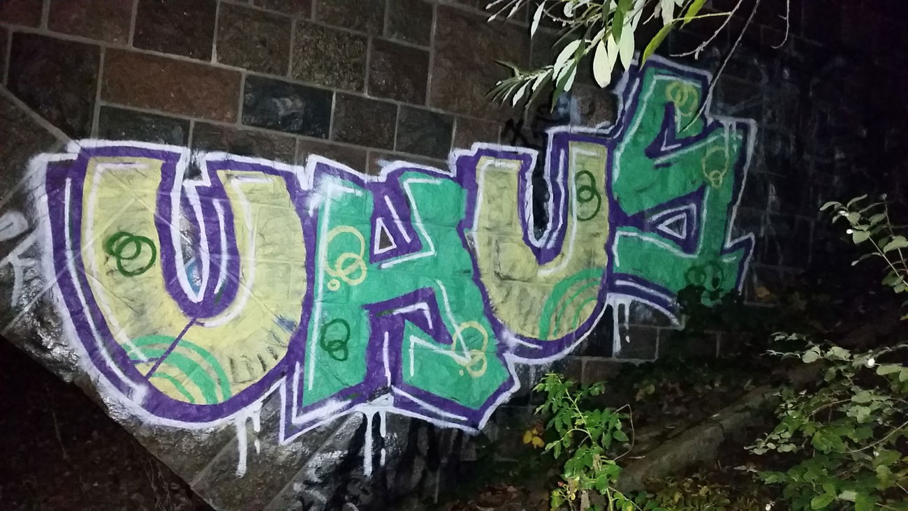 Graffiti Bombing - Photo by Zivilpolizist - uhus, uhuz, Uhu