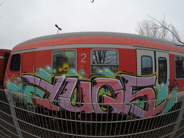 Graffiti Train - Photo by Zivilpolizist - YUQS, YUX, YUXER