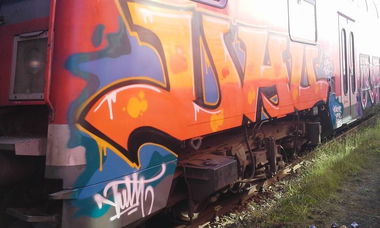 Graffiti Train - Photo by Zivilpolizist - UHUS, UHU, UHUZ