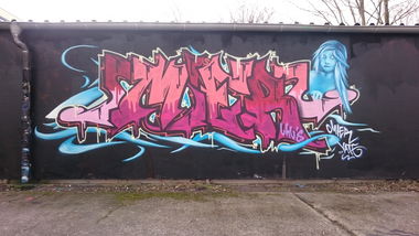 Graffiti Wall - Photo by Zivilpolizist - Yate, Uhus, Mier