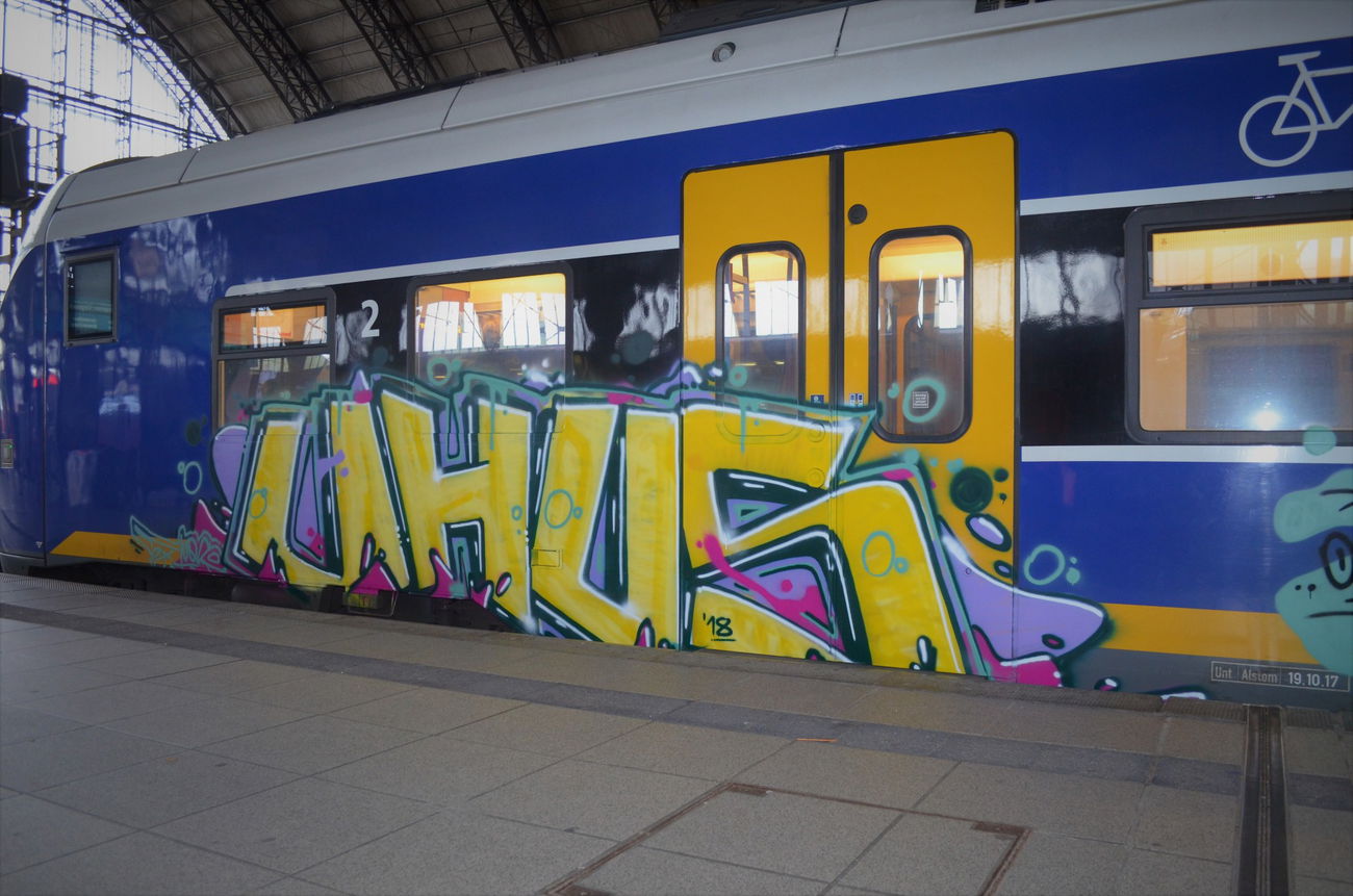 Graffiti Train - Photo by Zivilpolizist - UHUS, YUQS