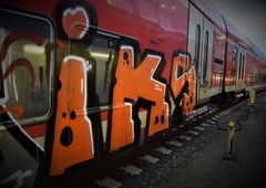 Graffiti Train - Photo by Zivilpolizist - IKS, OSKAR, OTEK