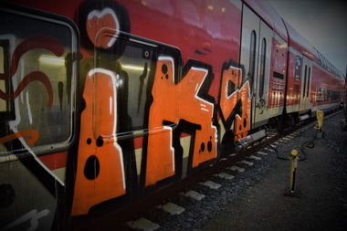 Graffiti Train - Photo by Zivilpolizist - IKS, OSKAR, OTEK
