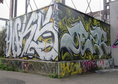 Graffiti Bombing - Photo by Zivilpolizist - YUQS, YUXER, JUQS